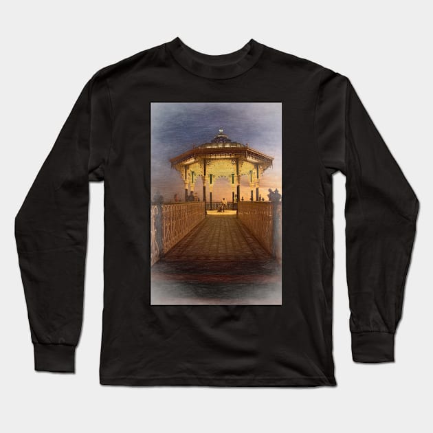 Break Dancing in the Bandstand Long Sleeve T-Shirt by IanWL